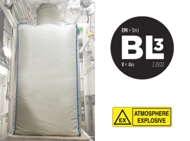 Performance et économie pour vos poudres en zone ATEX 21-22 avec le big bag type BL3™ de SO BAG